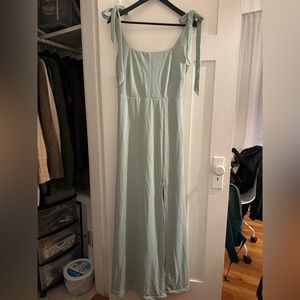 Alex sage green birdie grey dress